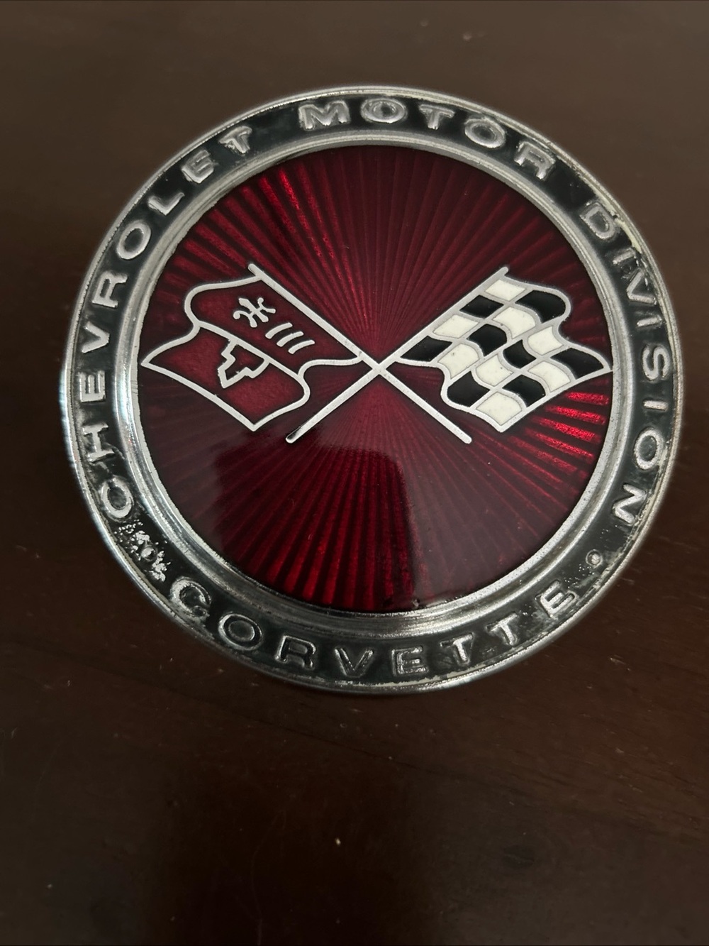 Original GM 1973-74-C3 Corvette front nose bumper emblem